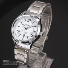 5 Pieces Classic Watches N0429 Unisex Lady White Dial Stainless Stee