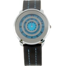 8835 Stylsih Special Ring-shape Dial Wrist Watch (Blue)