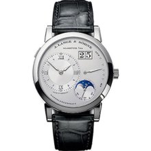 A. Lange & Sohne Watches Men's Lange 1 Rhodium Dial Black Crocodile Le