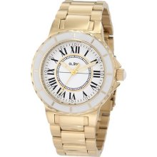 A_line Women's Al-20015 Marina White Dial Gold Ion-plated Stainless Steel Watch