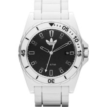 Adidas Unisex Stockholm ADH2749 White Rubber Quartz Watch with Black