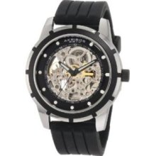 Akribos XXIV Men's AKR444SS Premier Delos Automatic Skeleton Black