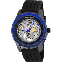 Akribos XXIV Men's Delos Skeleton Automatic Watch (Akribos XXIV mens skeleton automatic rubber watch)