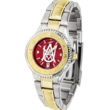 Alabama A&M Bulldogs Ladies Stainless Steel and Gold Tone Watch