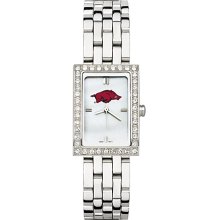 Alluring Ladies University Of Arkansas Watch with Logo in Stainless Steel