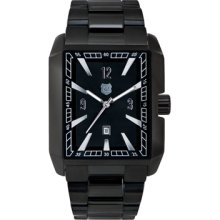 Andrew Marc Watch, Mens Club Hipster Black Ion-Plated Stainless Steel