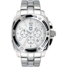 Andrew Marc Watches 'G-III Bomber' Chronograph Bracelet Watch Silver