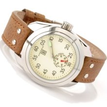 Android Men's Impetus Automatic Jumping Hour Leather Strap Watch