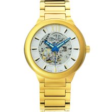 Android Women's Radius Skeleton Automatic Stainless Steel Watch (Goldtone)