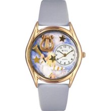 Angel with Harp Baby Blue Leather And Goldtone Watch ...