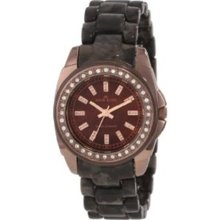 Anne Klein Brown Resin Rose Gold-Tone Ladies Watch 10-9669BMBN