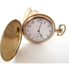 Antique 10k Goldfilled Elgin Pocket Watch,hunter Case,s12,15j, Sv'd,run 75 Gr