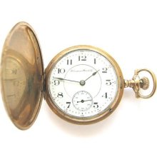 Antique 14k Gold Hampden Wm Mckinley Pocket Watch,s16.17j,hunter Case,run