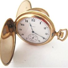 Antique14k Goldfill Elgin Pocket Watch,s12,17j,hunter Case,runs 75.9 Grams