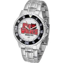 Arkansas State Red Wolves ASU NCAA Mens Steel Bandwrist Watch ...
