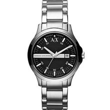 Armani Exchange Mens Black Dial Tainless Steel Watch Ax2124