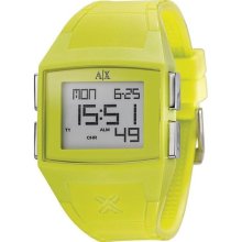 Armani Exchange Neon Yellow Green Polyurethane Mens Watch AX1097 ...