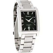 Armitron Mens Blk Rectangle Dress Quartz Watch 20/4321