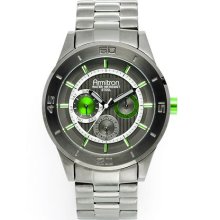 Armitron Men's Colorful Dress Green Accented Multi-Function Watch -