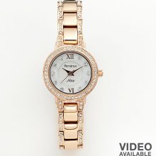 Armitron Now Rose Gold Tone Mother-Of-Pearl & Crystal Watch - 75