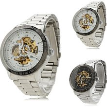 Assorted Colors Men's Mechanical Alloy Analog Wrist Watch