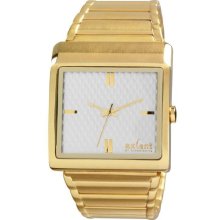 Axcent Mens Harriet Stainless Watch - Gold Bracelet - Silver Dial - AXTX62858-132