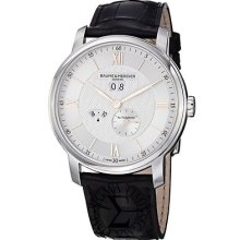 Baume & Mercier Mens Classima Silver Dial Leather Strap Watch 10038
