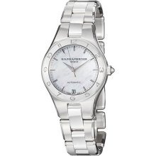 Baume & Mercier Womens Linea Mother Of Pearl Dial Steel Watch 10035