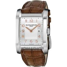 Baume and Mercier Silver Dial Brown Leather Ladies Watch MOA10018 ...