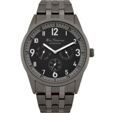 Ben Sherman Men's Quartz Watch With Black Dial Analogue Display And Black Stainless Steel Plated Bracelet R963