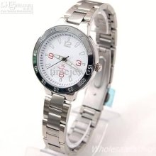 Big Off Women Stainless Steel Quartz Watch Dress White Dial Black Ri