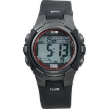Black/red Timex 1440 Full Size Digital Chronograph Sports Wrist Watch