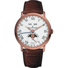 Blancpain Villeret Complete Calendar 8 Jours with Moon Phase In 18kt Rose Gold