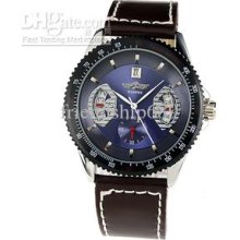 Blue Dail Automatic Mens Watch Men's Watches Winner Calibre 17rs Lea