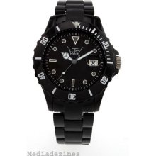 Bnib Black Classic Ltd-0301pb Watch -black Bracelet & Bezel Retro Hip Hop Unisex