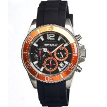 Breed Watches Black Brd2403 Genaro Men'S Watch Primary Color Orange