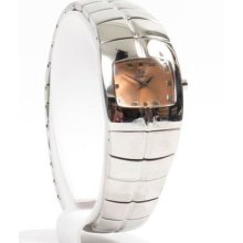 Breil Ladies Womens Orange Silver Chrome Bracelet Designer Watch Wristwatch Â£125