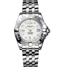 Breitling Galactic 32 Mother of Pearl Diamond Dial Ladies Watch A71356L2-A708SS