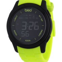 Breo Orb Ten Unisex Digital Watch With Black Dial Digital Display And Green Plastic Or Pu Strap B-Ti-Orx57