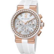 Bulgari Diagono Chronograph 35mm Diamond Watch DGP35WGDWVDCH8