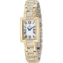 Bulova 98l157 Diamond Fairlawn Two-tone Mop Steel Ladies Watch