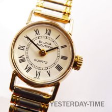 Bulova Accutron 1981 Swiss Rolled Gold Ladies Quartz Watch