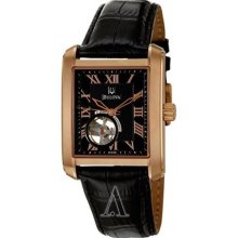 Bulova BVA Series 160 Mechanical Rose Gold-tone Mens Watch 97A105