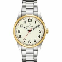 Bulova Casual Collection Men's 2 Tone Stainless Steel Bracelet Watch Promotional