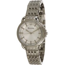 Bulova Ladies Dress Watch Silver/White Dial Stainless Steel 96L171