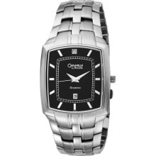 Bulova Mens Caravelle Single Diamond Dress Watch - Stainless Steel -