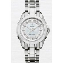 Bulova Precisionist Longwood Ladies` Mother-of-pearl Round Dial Watch