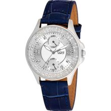 Burgi Bur044bu Diamond Classic Ss Gmt Date Strap Womens Watch