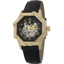 Burgmeister Sydney Women's Automatic Watch With Black Dial Analogue Display And Black Leather Strap Bm169-222