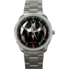 car-batman-metal-decal-3d-emblem-badge sport metal watch - Silver - Gun Metal - 1.5